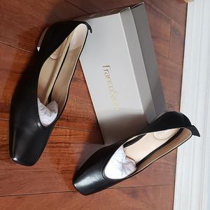 Franco Sarto Ailee Square Toe Leather Flats